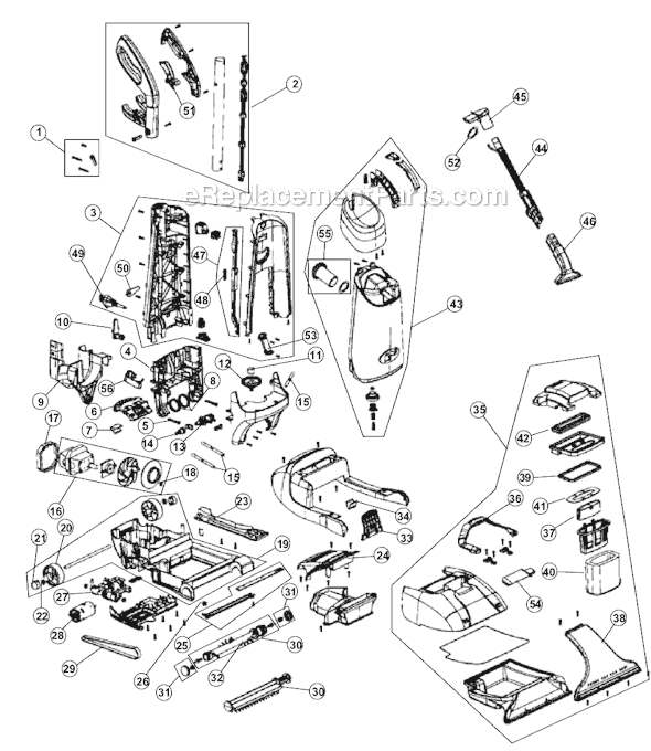 Page A Diagram and Parts List for MCE7300  Dirt Devil Carpet Cleaner